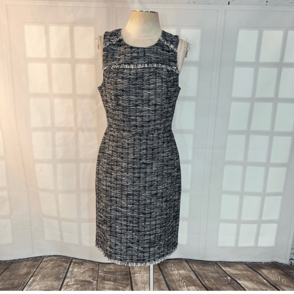 J. Crew navy tweed sleeveless dress, size 12